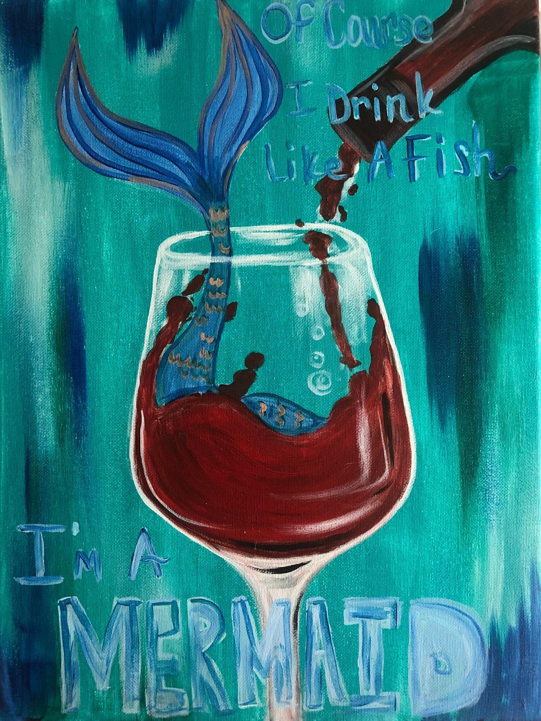 Drink Like a Fish - Brush Tips Art Studio