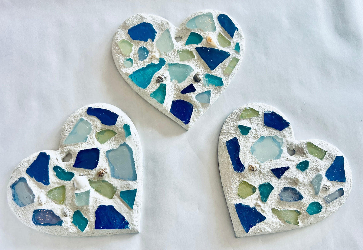 Sea Glass Ornaments - Brush Tips Art Studio