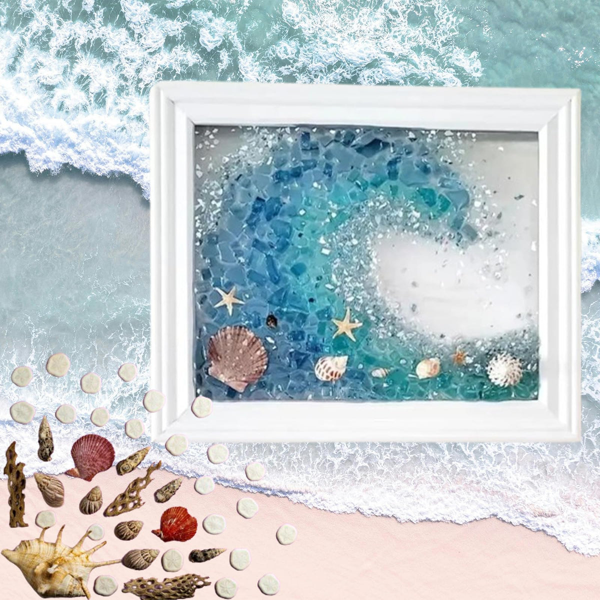 Crushed Glass Small Frame Art Design