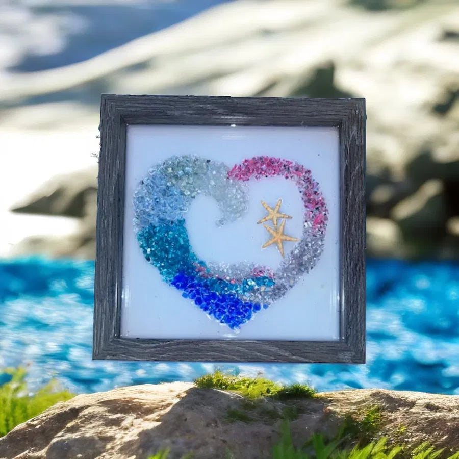 Crushed Glass Small Frame Art Design