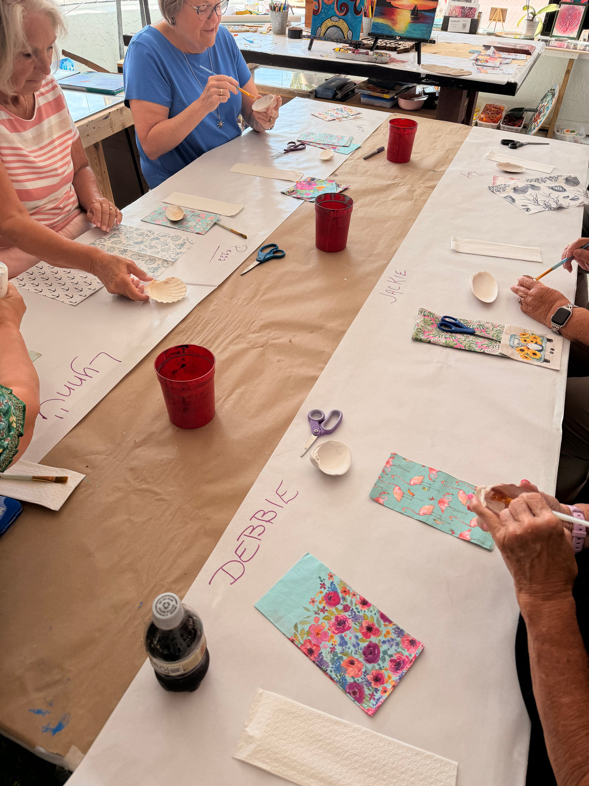 Decoupage Shell Trinket Trays