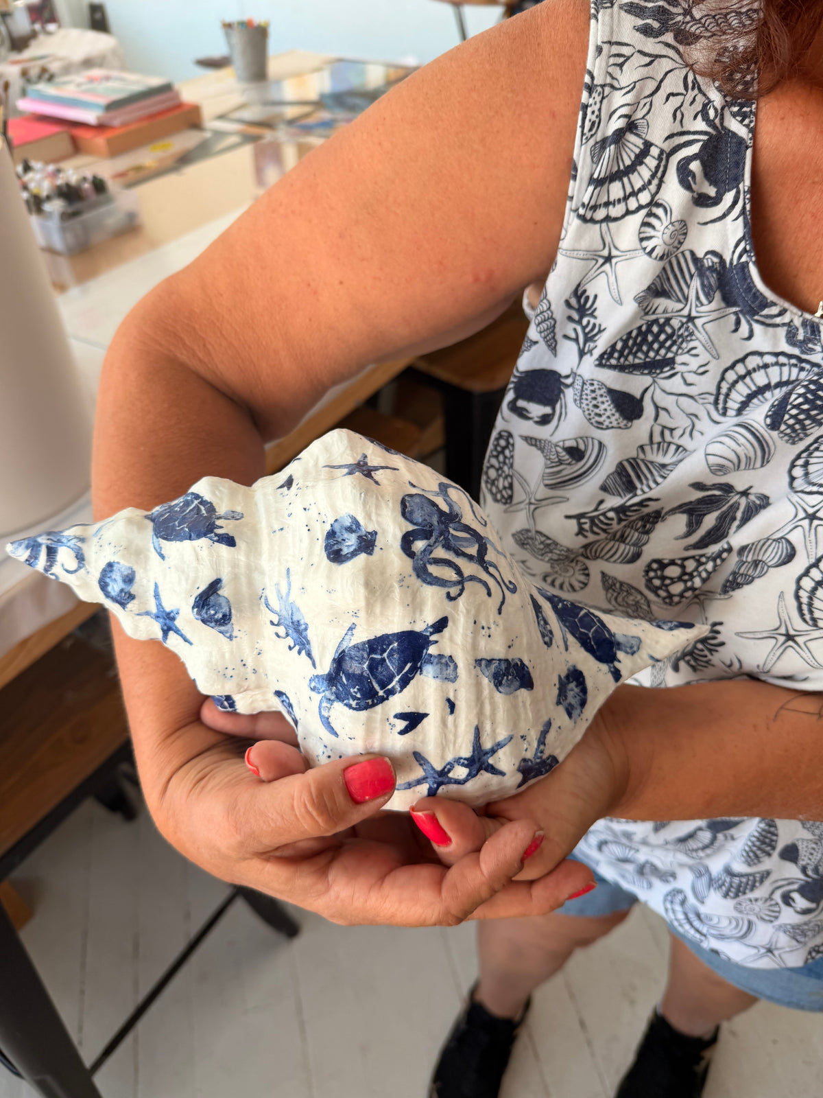 Decoupage Shell Trinket Trays