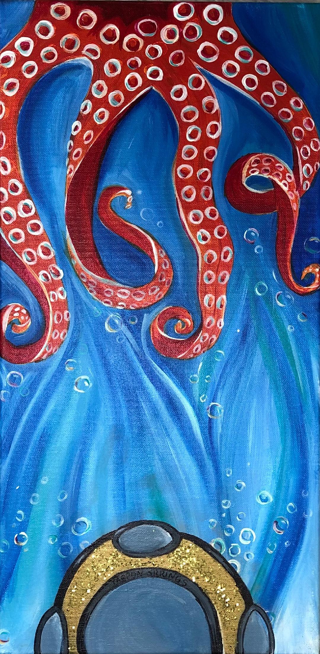 Tarpon Sponge Diver - Brush Tips Art Studio